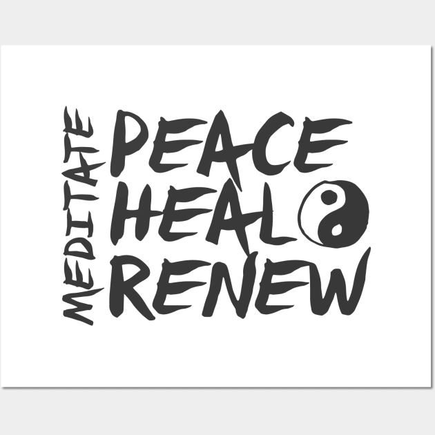 Peace Heal Renew Wall Art by hybridgothica